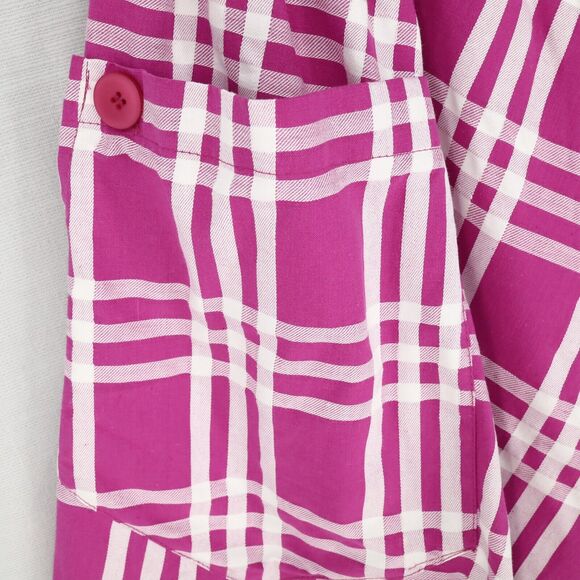 Paper Doll Skirt Juniors Large Pink White Plaid Pleated Lined Swing Rockabilly - Picture 7 of 11